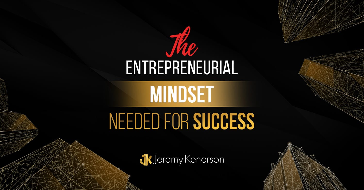 Downtown with vector drawings of tall buildings at night the entrepreneurial mindset needed for success in the middle.