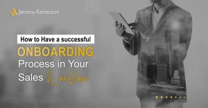 Man on his laptop getting ready to do a presentation on How to Have a Successful Onboarding Process in Your Sales Workflow