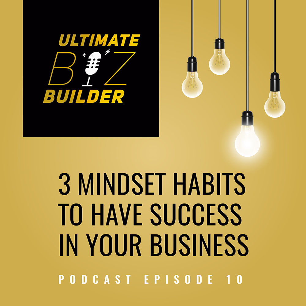 Man's hand holding a geometric shape with 3 Mindset Habits to Have Success in Your Business