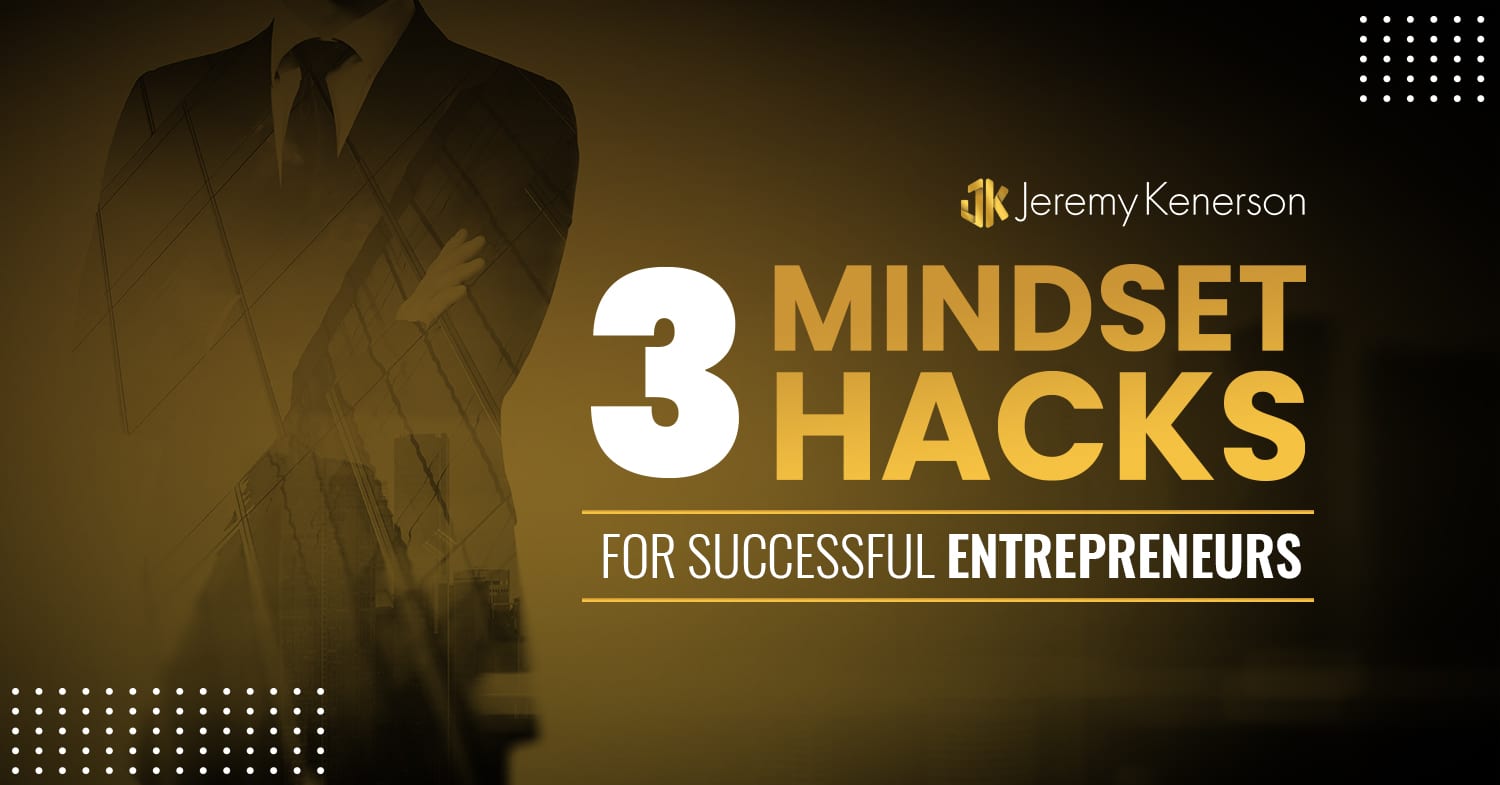 Shadow of a businessman with arms crossed thinking about the 3 Mindset Hacks for Successful Entrepreneurs.